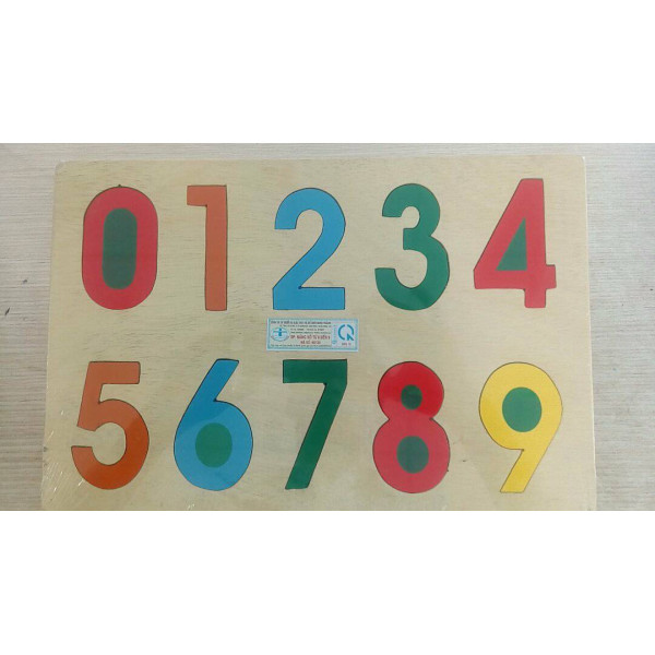 Bảng số từ 0 đến 9 (Bằng gỗ)